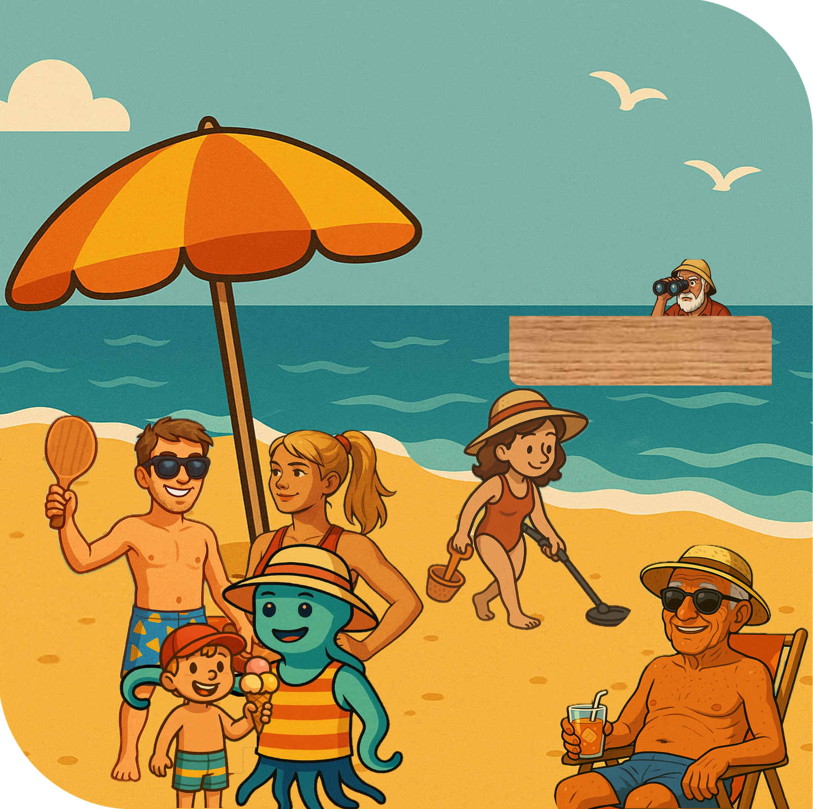 Meduse In Spiaggia Icon Back