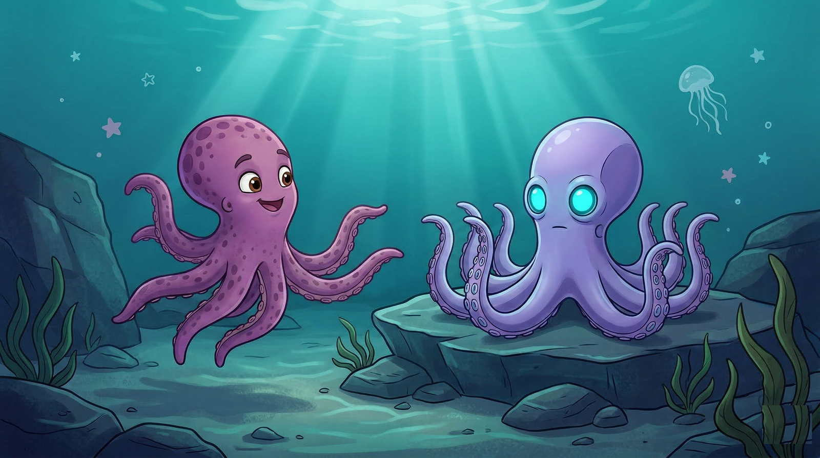 Purpo interroga Octo