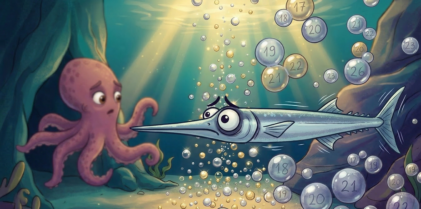 Lello circondato dalle bolle, sopraffatto dal conteggio ossessivo